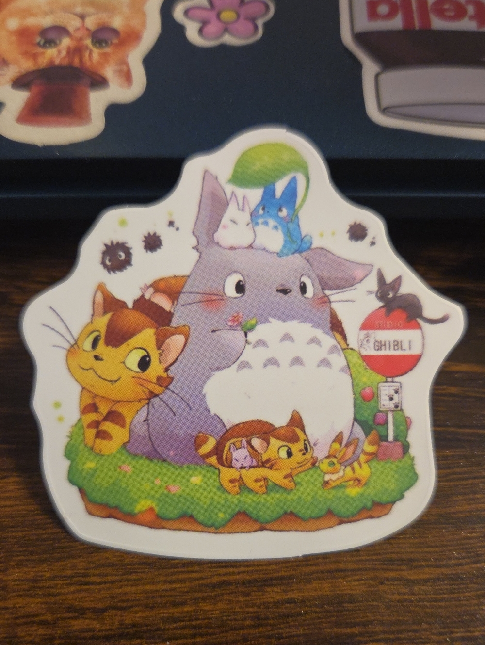 Purple Totoro Sticker - Cute Catbus Characters